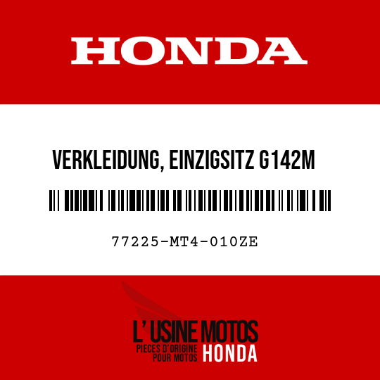 image de 77225-MT4-010ZE VERKLEIDUNG, EINZIGSITZ G142M 