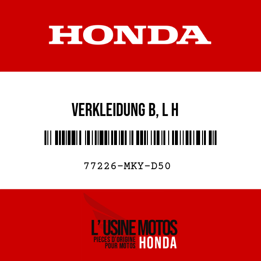 image de 77226-MKY-D50 VERKLEIDUNG B, L H