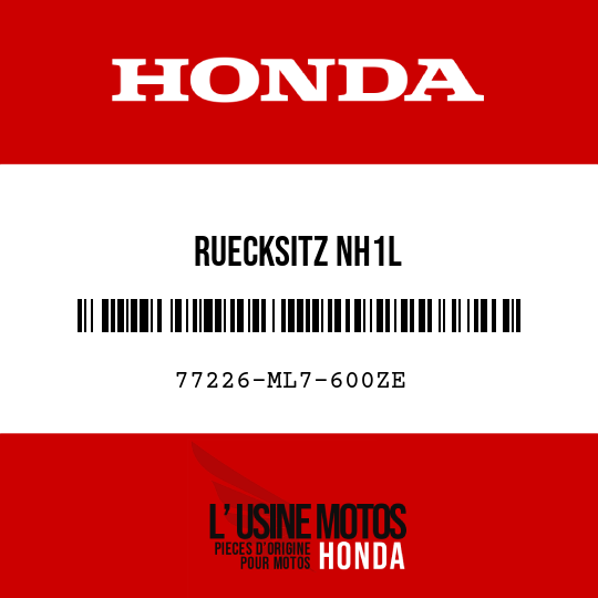 image de 77226-ML7-600ZE RUECKSITZ NH1L 
