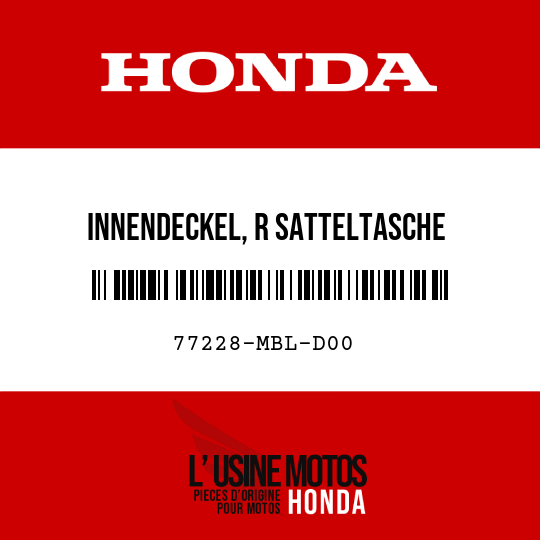 image de 77228-MBL-D00 INNENDECKEL, R SATTELTASCHE