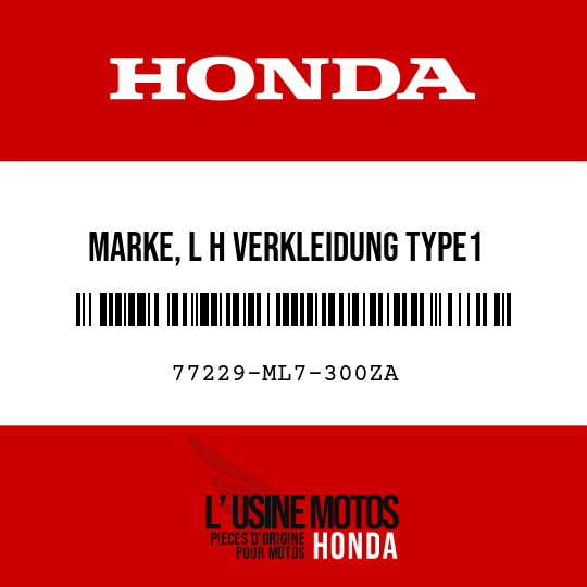 image de 77229-ML7-300ZA MARKE, L H VERKLEIDUNG TYPE1
