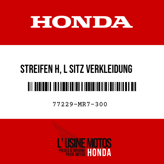 image de 77229-MR7-300 STREIFEN H, L SITZ VERKLEIDUNG