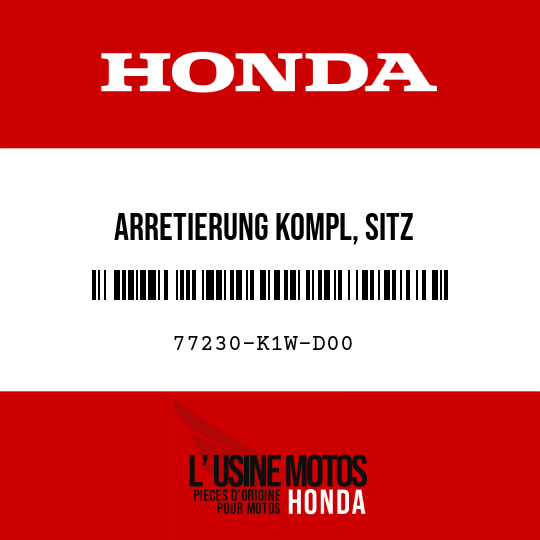 image de 77230-K1W-D00 ARRETIERUNG KOMPL, SITZ