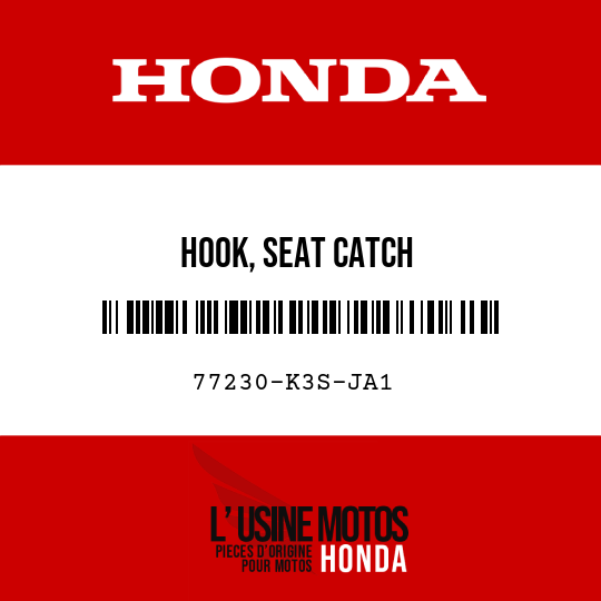 image de 77230-K3S-JA1 HOOK, SEAT CATCH