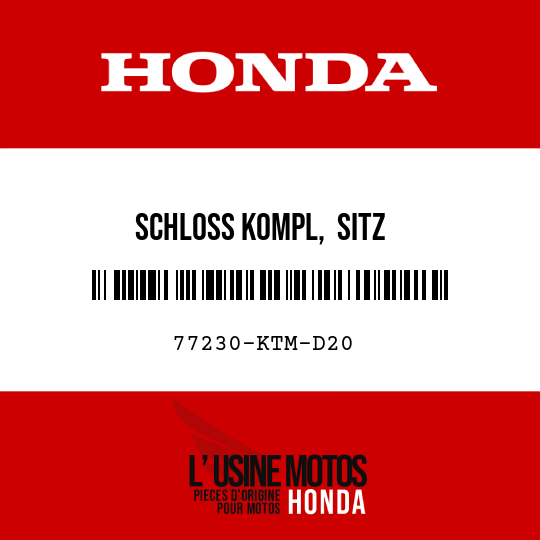 image de 77230-KTM-D20 SCHLOSS KOMPL,  SITZ