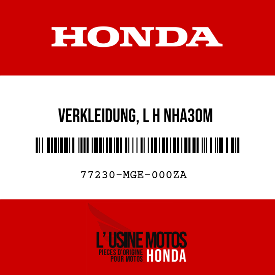 image de 77230-MGE-000ZA VERKLEIDUNG, L H NHA30M