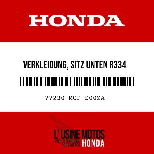image de 77230-MGP-D00ZA VERKLEIDUNG, SITZ UNTEN R334