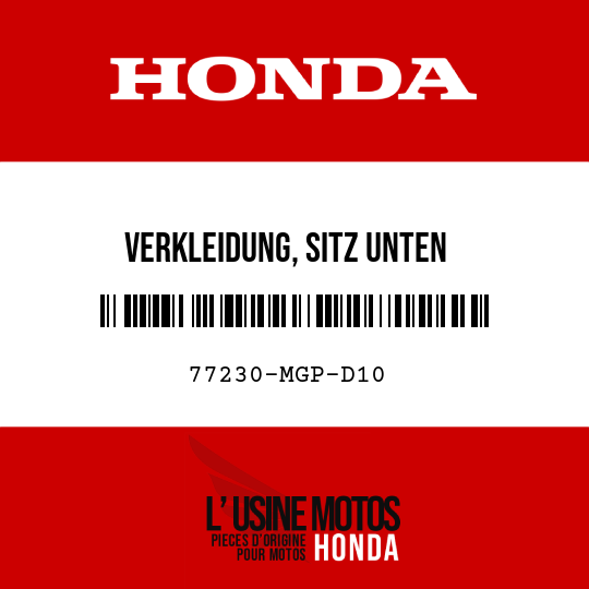 image de 77230-MGP-D10 VERKLEIDUNG, SITZ UNTEN
