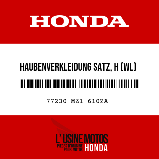 image de 77230-MZ1-610ZA HAUBENVERKLEIDUNG SATZ, H (WL) TYPE1 (TYPE1 )