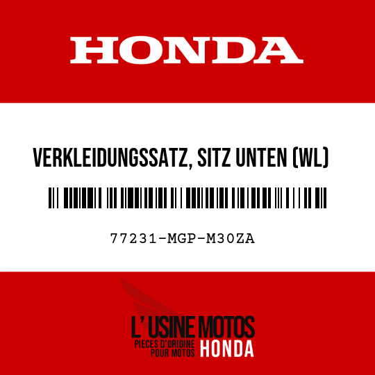 image de 77231-MGP-M30ZA VERKLEIDUNGSSATZ, SITZ UNTEN (WL) TYPE1