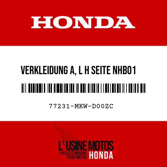image de 77231-MKW-D00ZC VERKLEIDUNG A, L H SEITE NHB01
