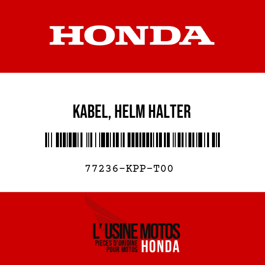 image de 77236-KPP-T00 KABEL, HELM HALTER