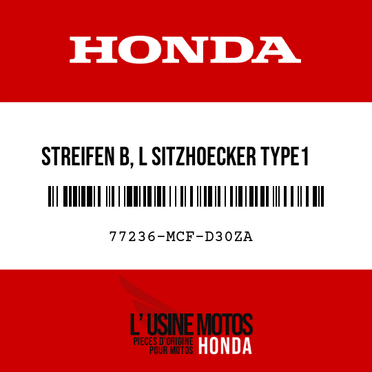 image de 77236-MCF-D30ZA STREIFEN B, L SITZHOECKER TYPE1