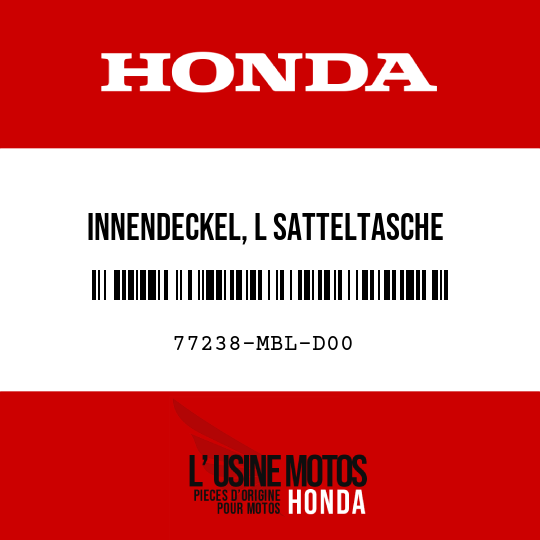 image de 77238-MBL-D00 INNENDECKEL, L SATTELTASCHE