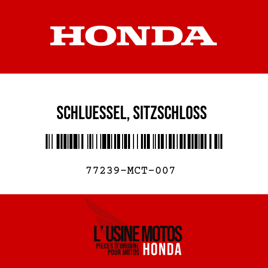 image de 77239-MCT-007 SCHLUESSEL, SITZSCHLOSS