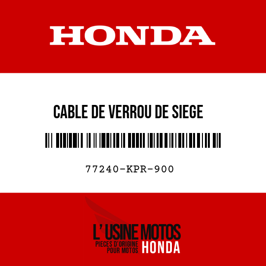 image de 77240-KPR-900 CABLE DE VERROU DE SIEGE