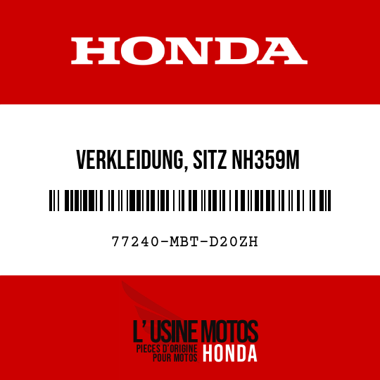 image de 77240-MBT-D20ZH VERKLEIDUNG, SITZ NH359M 