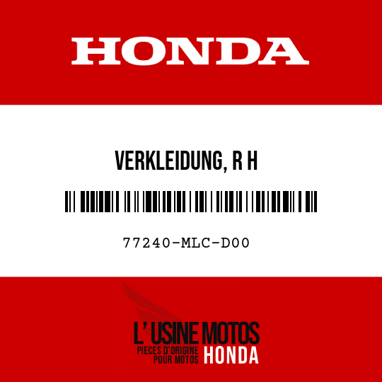 image de 77240-MLC-D00 VERKLEIDUNG, R H