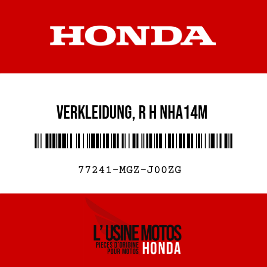 image de 77241-MGZ-J00ZG VERKLEIDUNG, R H NHA14M