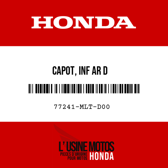 image de 77241-MLT-D00 CAPOT, INF AR D