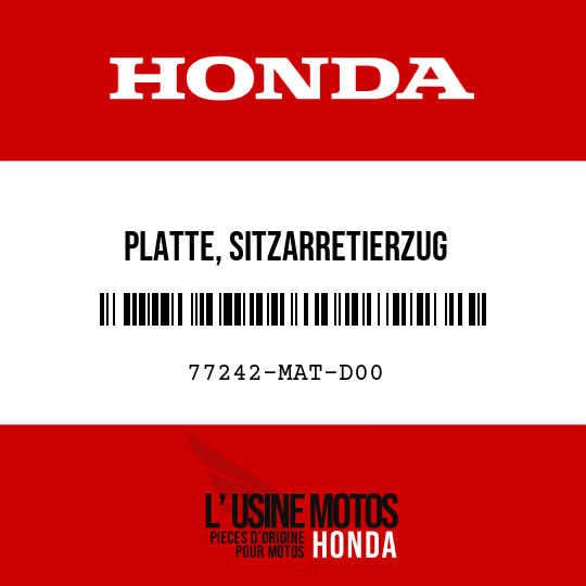 image de 77242-MAT-D00 PLATTE, SITZARRETIERZUG