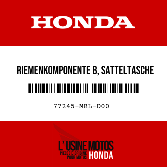 image de 77245-MBL-D00 RIEMENKOMPONENTE B, SATTELTASCHE