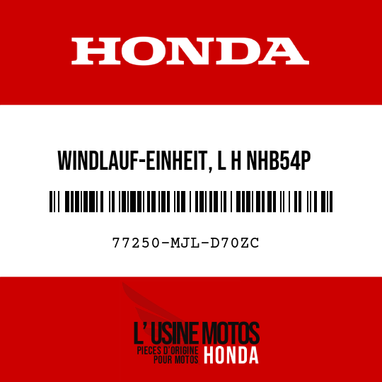 image de 77250-MJL-D70ZC WINDLAUF-EINHEIT, L H NHB54P