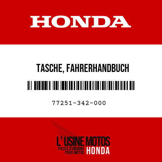 image de 77251-342-000 TASCHE, FAHRERHANDBUCH