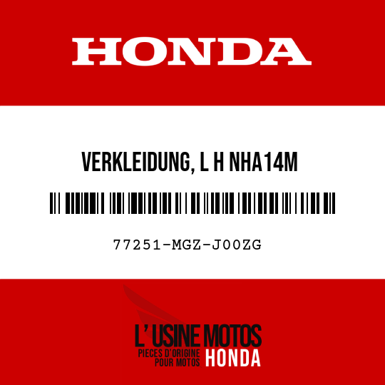 image de 77251-MGZ-J00ZG VERKLEIDUNG, L H NHA14M