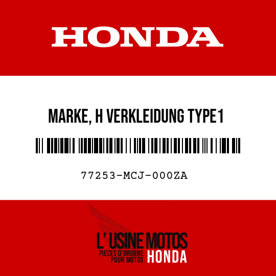 image de 77253-MCJ-000ZA MARKE, H VERKLEIDUNG TYPE1