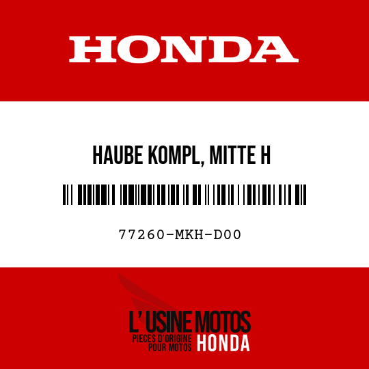 image de 77260-MKH-D00 HAUBE KOMPL, MITTE H