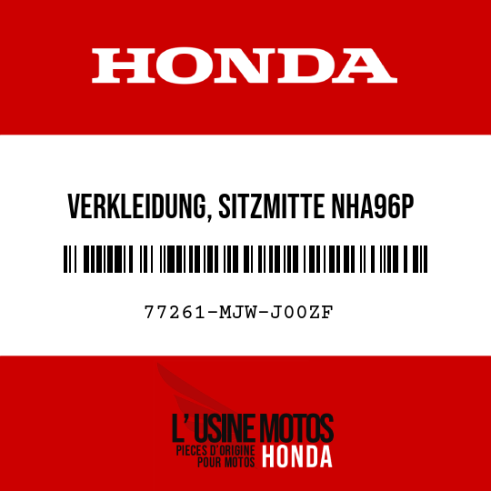 image de 77261-MJW-J00ZF VERKLEIDUNG, SITZMITTE NHA96P
