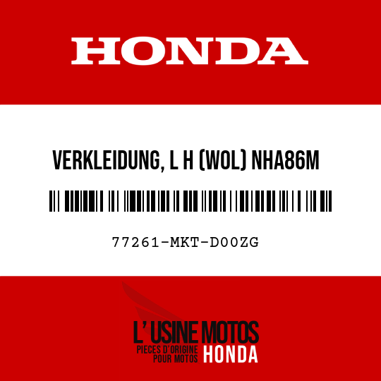 image de 77261-MKT-D00ZG VERKLEIDUNG, L H (WOL) NHA86M (NHA86M SCHWARZ-METALLIC, BADASS)