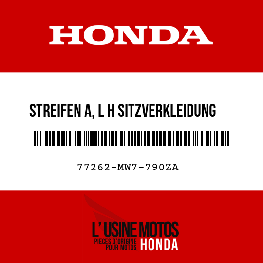 image de 77262-MW7-790ZA STREIFEN A, L H SITZVERKLEIDUNG TYPE10 