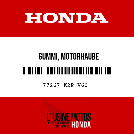 image de 77267-K2P-V60 GUMMI, MOTORHAUBE
