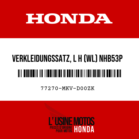 image de 77270-MKV-D00ZK VERKLEIDUNGSSATZ, L H (WL) NHB53P