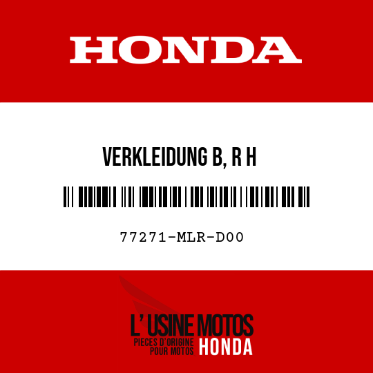 image de 77271-MLR-D00 VERKLEIDUNG B, R H
