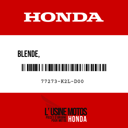 image de 77273-K2L-D00 BLENDE,                       SCHLUSSLEUCHTENSCHEIBE RECHTS