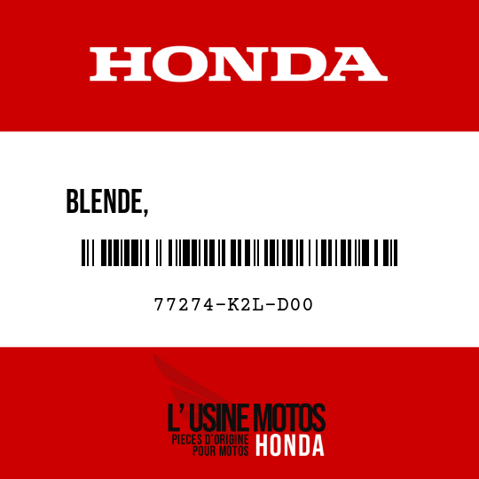 image de 77274-K2L-D00 BLENDE,                       SCHLUSSLEUCHTENSCHEIBE LINKS