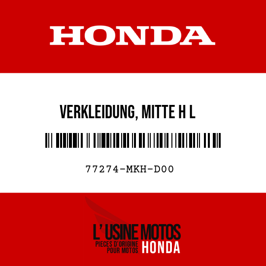 image de 77274-MKH-D00 VERKLEIDUNG, MITTE H L