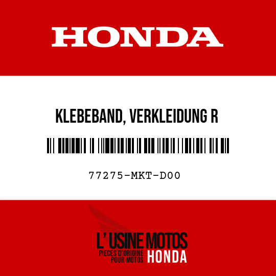 image de 77275-MKT-D00 KLEBEBAND, VERKLEIDUNG R