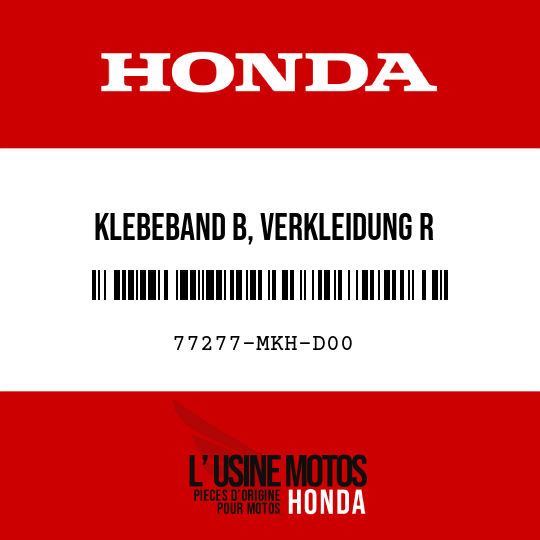 image de 77277-MKH-D00 KLEBEBAND B, VERKLEIDUNG R