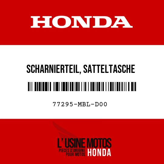 image de 77295-MBL-D00 SCHARNIERTEIL, SATTELTASCHE