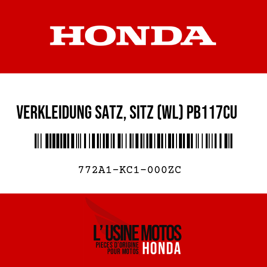image de 772A1-KC1-000ZC VERKLEIDUNG SATZ, SITZ (WL) PB117CU 