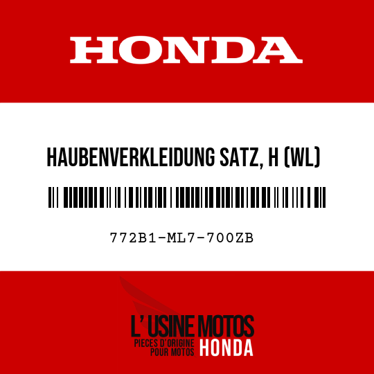 image de 772B1-ML7-700ZB HAUBENVERKLEIDUNG SATZ, H (WL) PB161CU/TYPE2 