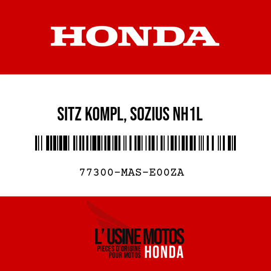 image de 77300-MAS-E00ZA SITZ KOMPL, SOZIUS NH1L 