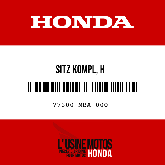 image de 77300-MBA-000 SITZ KOMPL, H