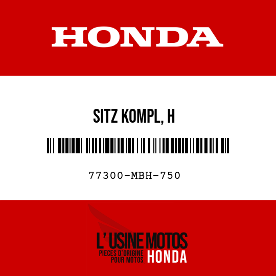 image de 77300-MBH-750 SITZ KOMPL, H