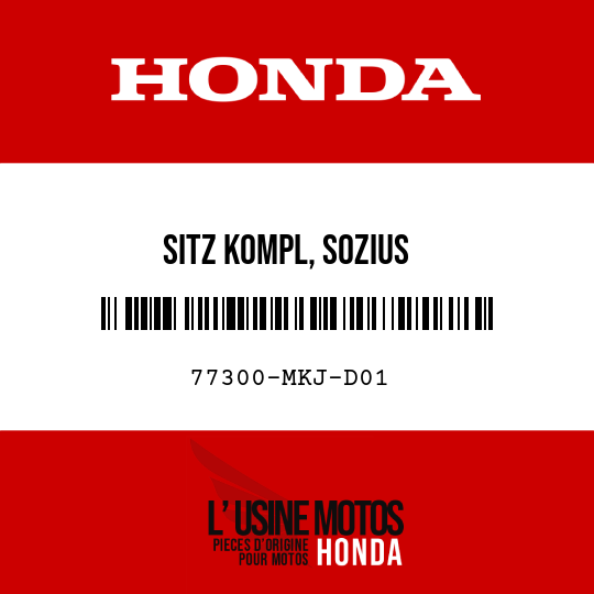image de 77300-MKJ-D01 SITZ KOMPL, SOZIUS
