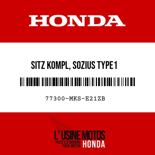image de 77300-MKS-E21ZB SITZ KOMPL, SOZIUS TYPE1